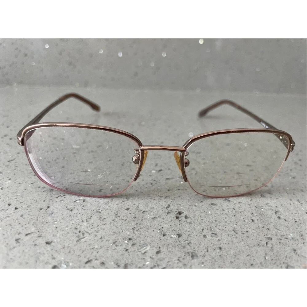 NAUTICA N 7134 005 DARK BROWN 50-18-140 FLEX HINGES Frames ONLY Half Rim Bronze